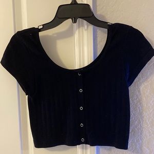 Black Crop top